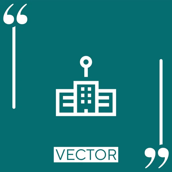 Flaches Vektorsymbol Lineares Symbol Bearbeitbare Strichlinie — Stockvektor
