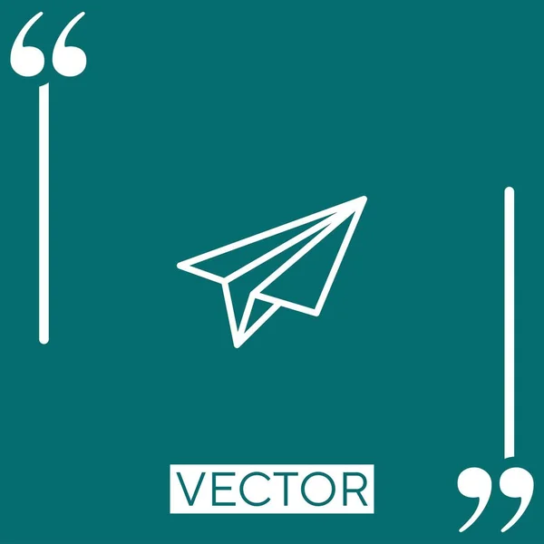 Send Linear Icon Editable Stroke Line — Stock Vector