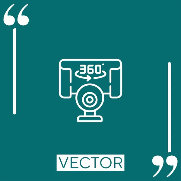 Camera Linear Icon Editable Stroke Line — Stock Vector