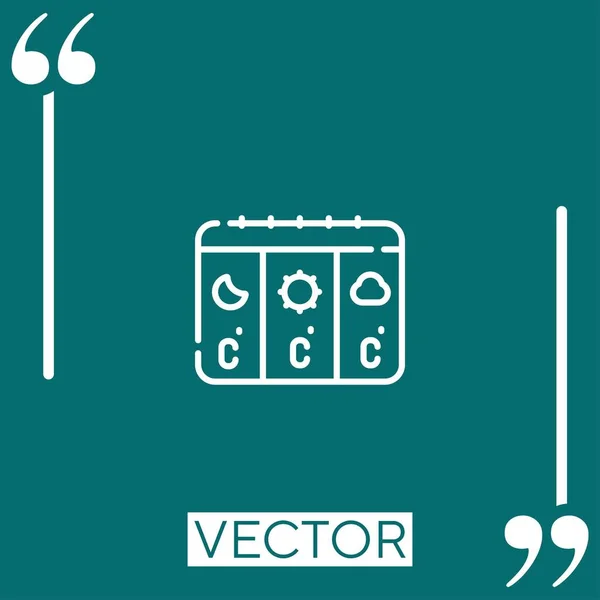 Previsión Vector Icono Icono Lineal Línea Acariciada Editable — Vector de stock