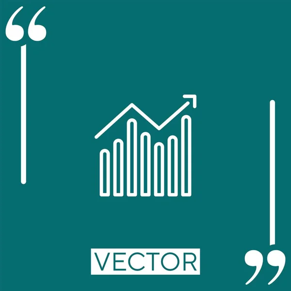 Crecimiento Icono Lineal Línea Carrera Editable — Vector de stock