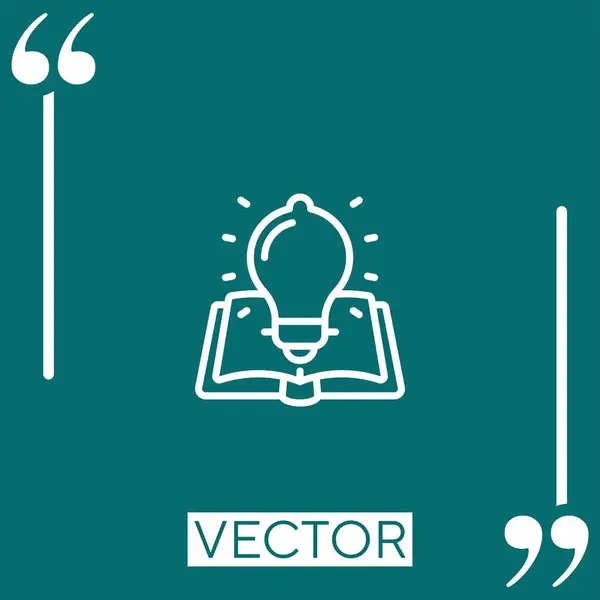 Ícone Vetor Ideia Ícone Linear Linha Encadeada Editável — Vetor de Stock