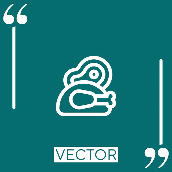 Ikona Vektoru Masa Lineární Ikona Upravitelná Čára — Stockový vektor