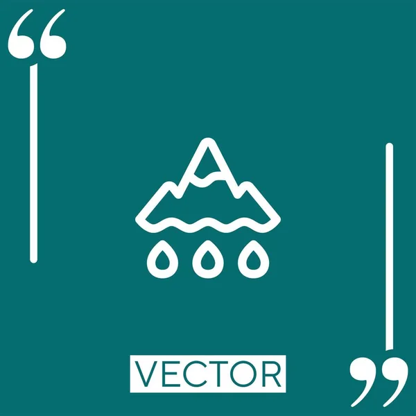 Melting Vector Icon Linear Icon Editable Stroked Line — Stock Vector