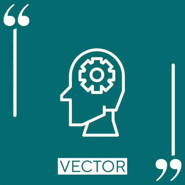 Icône Vectorielle Robotique Icône Linéaire Ligne Caressée Modifiable — Image vectorielle