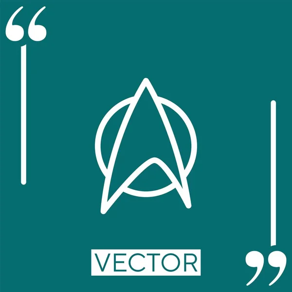 Ster Trek Vector Icoon Lineair Icoon Aanpasbare Streepjeslijn — Stockvector