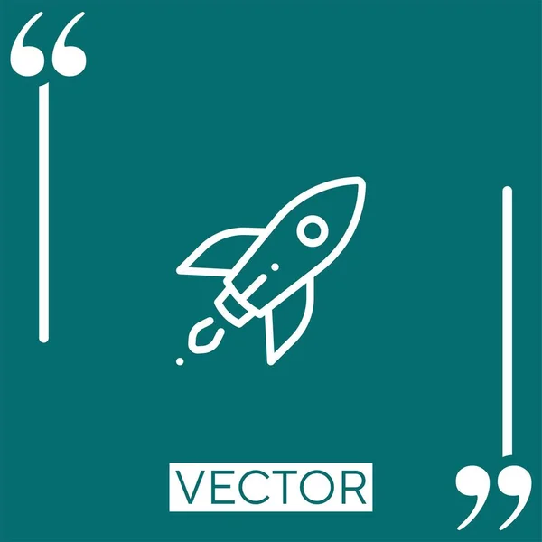 Ícone Vetor Inicialização Ícone Linear Linha Encadeada Editável — Vetor de Stock