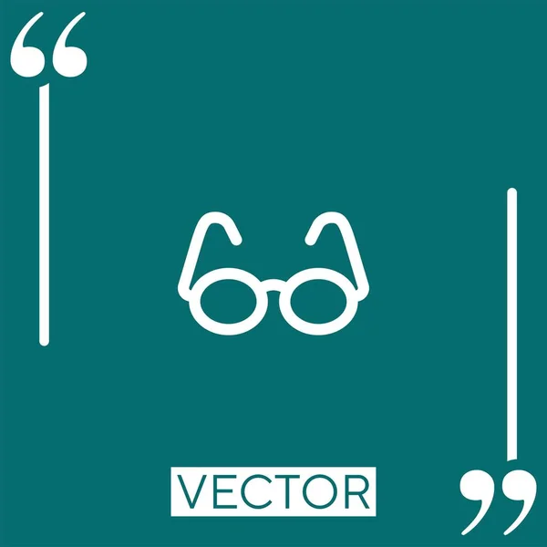 Ikona Vektoru Slunečních Brýlí Lineární Ikona Upravitelná Čára — Stockový vektor