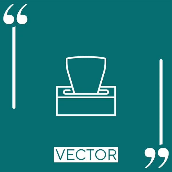 Tissues Vector Icon Linear Icon Editable Stroked Line — Stock Vector