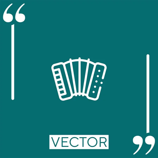 Vallenato Vector Icon Icono Lineal Línea Acariciada Editable — Vector de stock