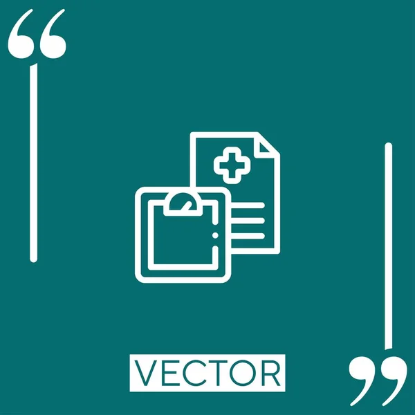 Ícone Vetor Peso Ícone Linear Linha Encadeada Editável —  Vetores de Stock