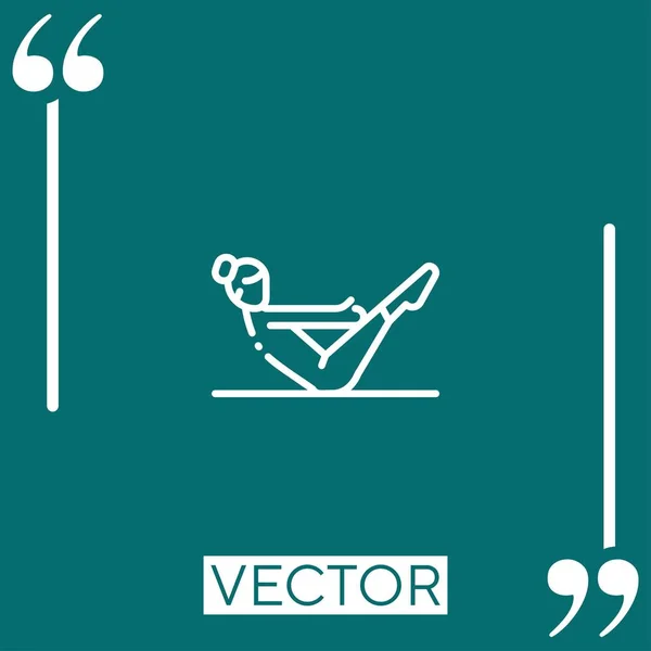 Icono Vector Yoga Icono Lineal Línea Acariciada Editable — Vector de stock