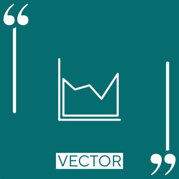 Gráfico Icono Lineal Línea Carrera Editable — Vector de stock