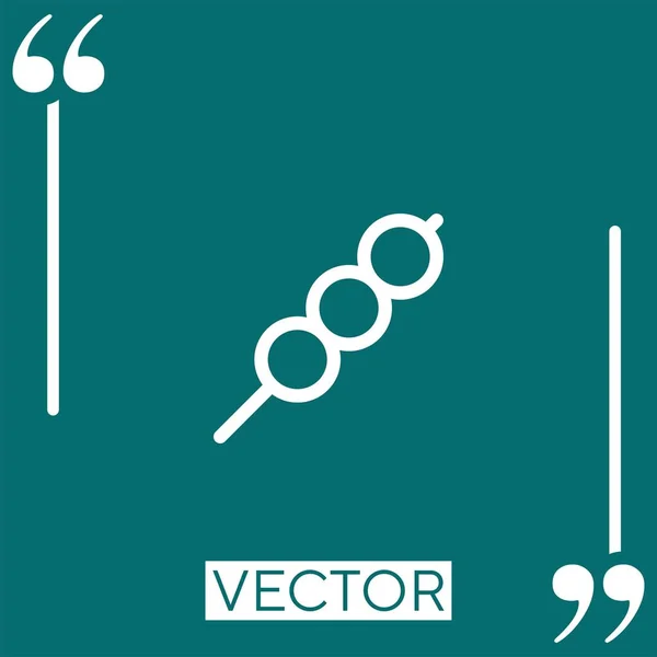 Dango Vector Icon Icono Lineal Línea Acariciada Editable — Vector de stock