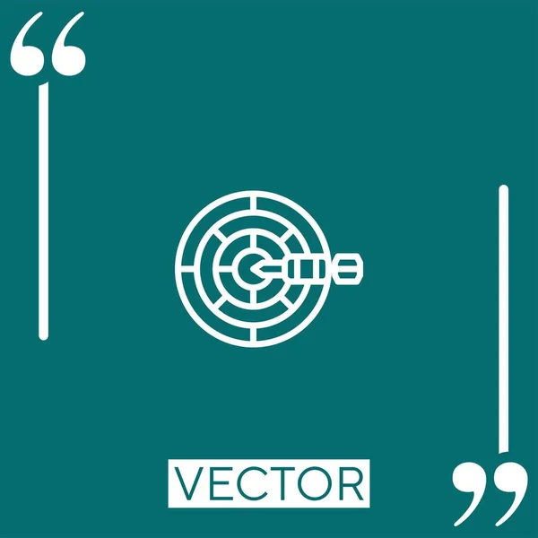 Dart Vektor Symbol Lineares Symbol Bearbeitbare Strichlinie — Stockvektor