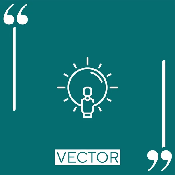Иконка Вектора Идеи Линейная Редактируемая Линия — стоковый вектор