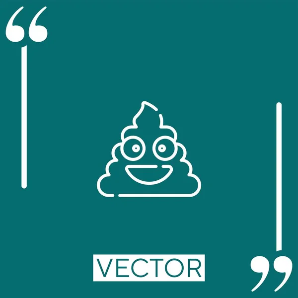 Icono Vector Caca Icono Lineal Línea Acariciada Editable — Vector de stock