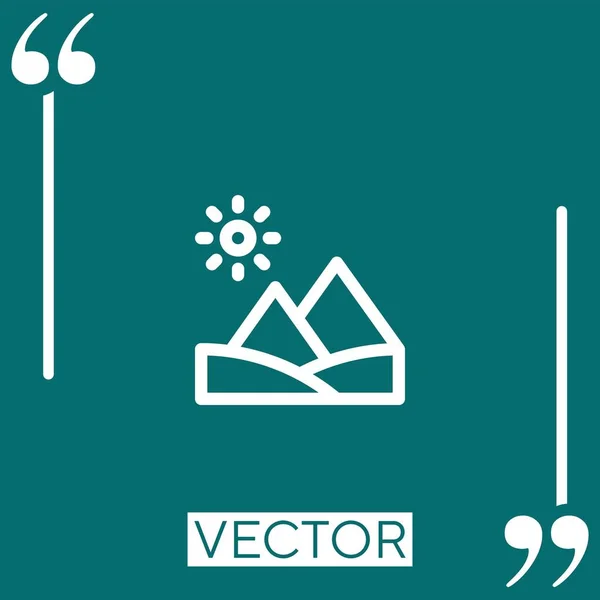 Icono Vector Piramidal Icono Lineal Línea Acariciada Editable — Vector de stock