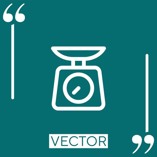 Escala Vector Icono Icono Lineal Línea Acariciada Editable — Archivo Imágenes Vectoriales