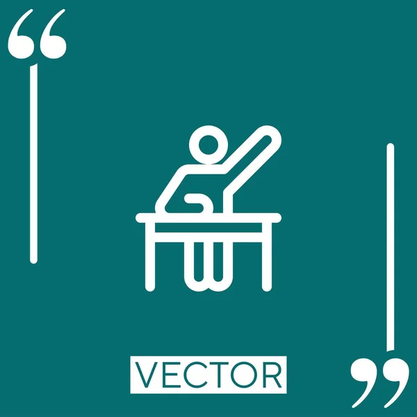 Vektor Symbol Lineares Symbol Fragen Bearbeitbare Strichlinie — Stockvektor