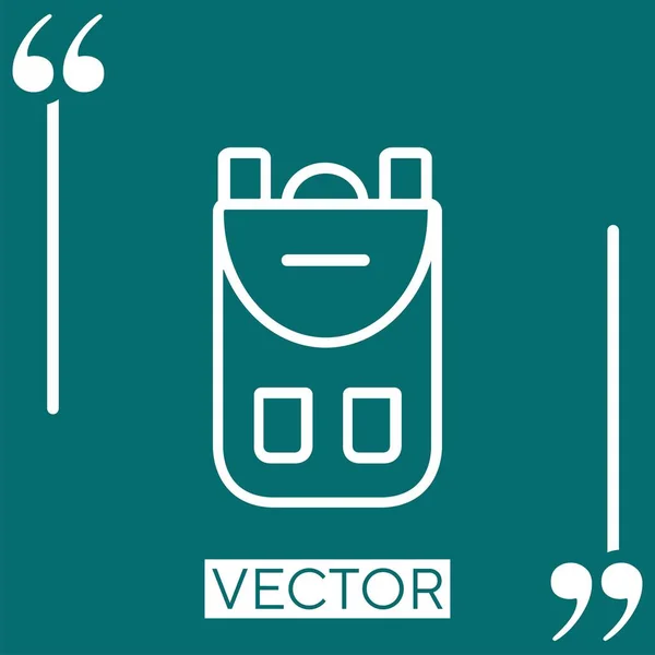 Bolsa Vector Icono Icono Lineal Línea Acariciada Editable — Archivo Imágenes Vectoriales