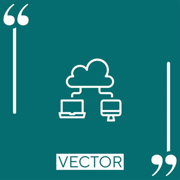 Иконка Вектора Устройства Линейная Редактируемая Линия — стоковый вектор