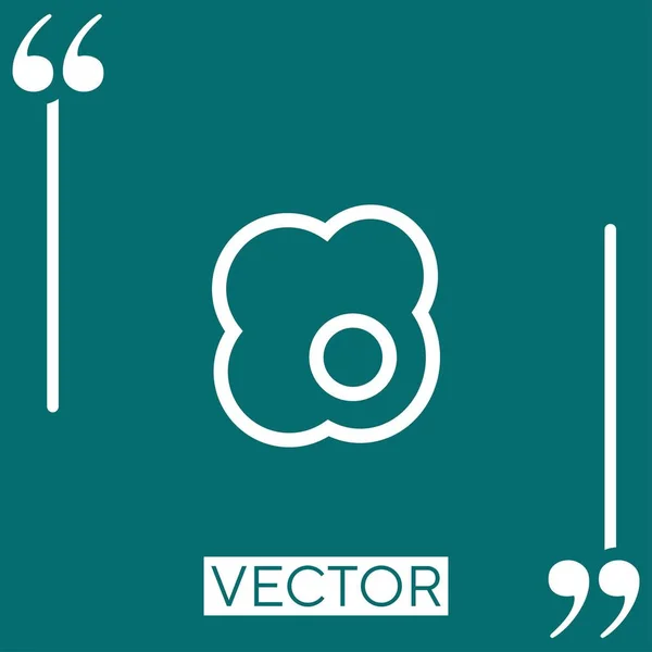 Sült Tojás Vektor Ikon Lineáris Ikon Szerkeszthető Simított Vonal — Stock Vector