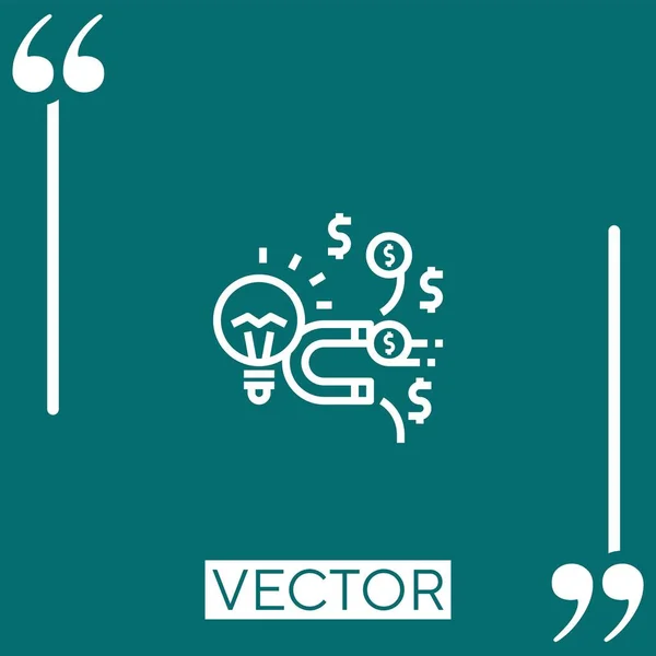 Idée Icône Vectorielle Icône Linéaire Ligne Caressée Modifiable — Image vectorielle