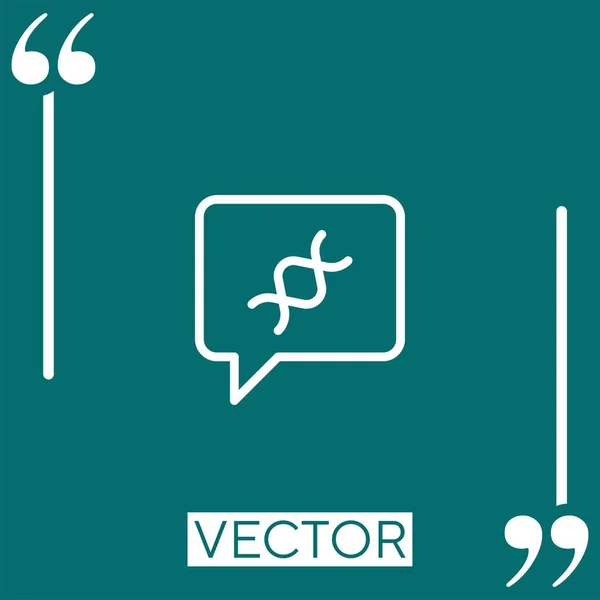 Mensaje Vector Icono Icono Lineal Línea Acariciada Editable — Archivo Imágenes Vectoriales