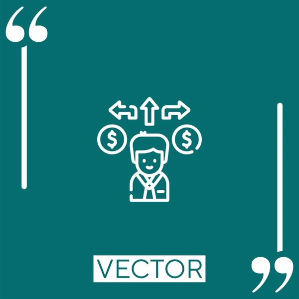 Oportunidades Vector Icono Icono Lineal Línea Acariciada Editable — Vector de stock