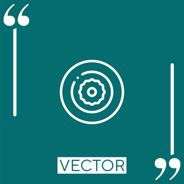 Placa Vector Icono Icono Lineal Línea Acariciada Editable — Vector de stock