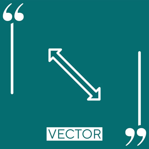 Cambiar Tamaño Del Icono Del Vector Icono Lineal Línea Acariciada — Vector de stock