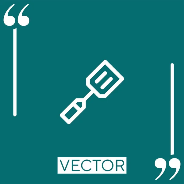 Spatule Icône Vectorielle Icône Linéaire Ligne Caressée Modifiable — Image vectorielle