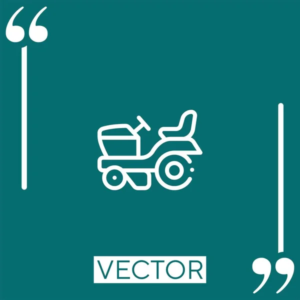 Traktorvektorsymbol Lineares Symbol Bearbeitbare Strichlinie — Stockvektor