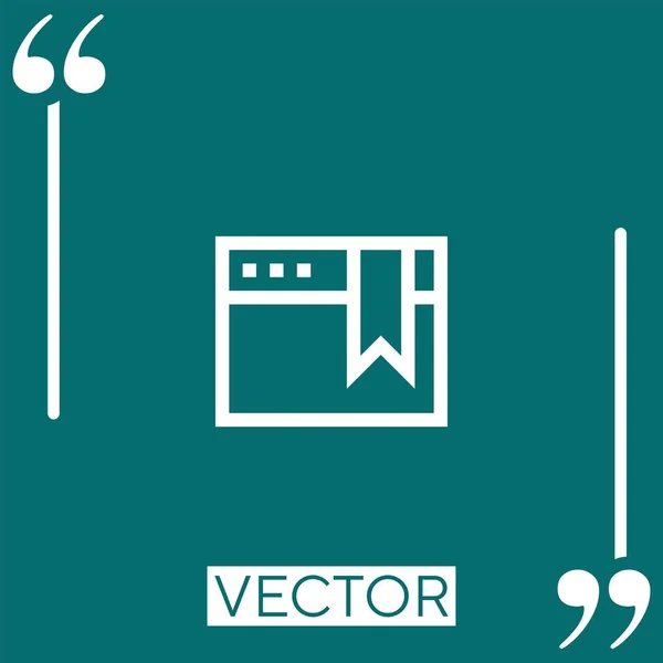 Ícone Vetor Marcador Ícone Linear Linha Encadeada Editável — Vetor de Stock