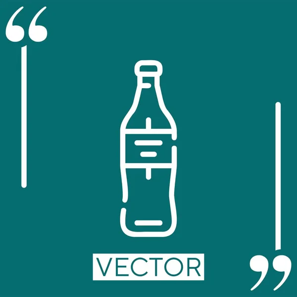 Koks Vektor Symbol Lineares Symbol Bearbeitbare Strichlinie — Stockvektor