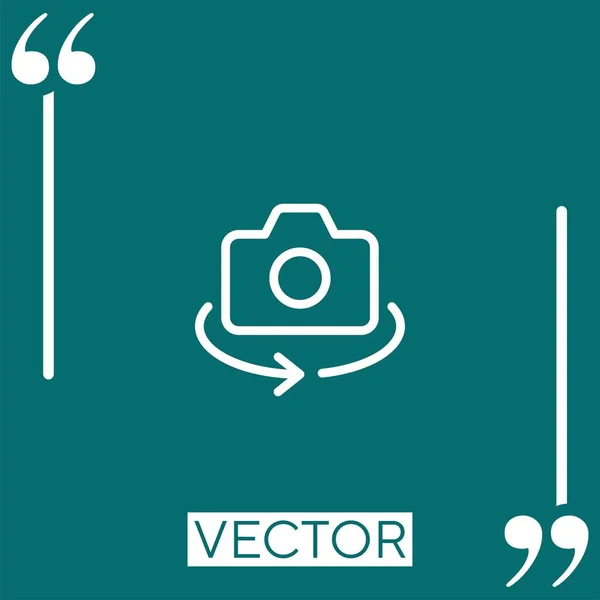 Flip Vector Icono Icono Lineal Línea Acariciada Editable — Vector de stock