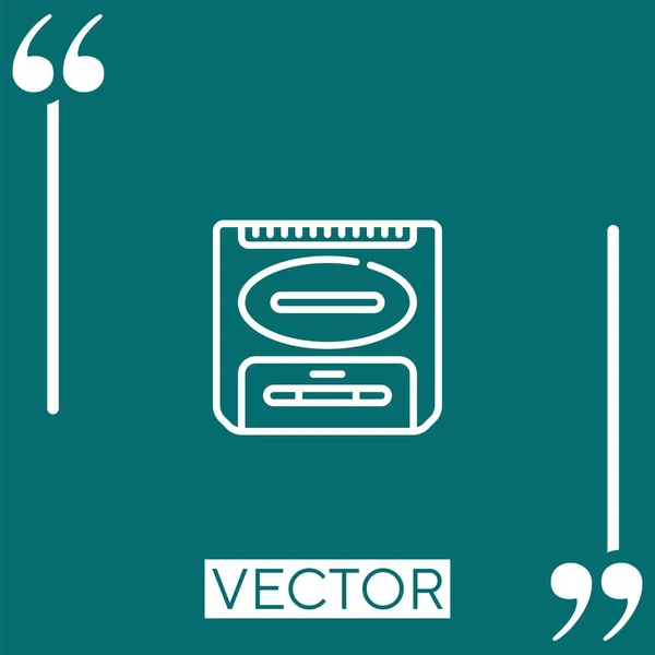 Gaming Vektor Symbol Lineares Symbol Bearbeitbare Strichlinie — Stockvektor