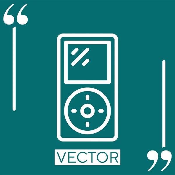 Ipod Linear Icon Editable Stroke Line — Stock Vector