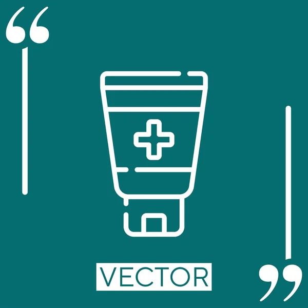 Médecine Icône Vectorielle Icône Linéaire Ligne Caressée Modifiable — Image vectorielle