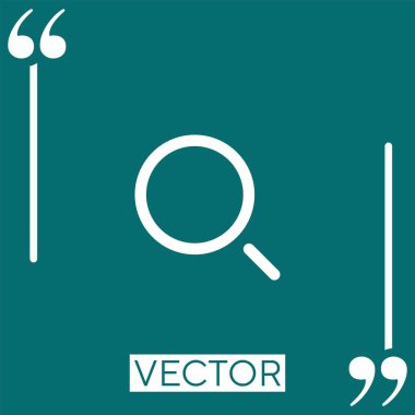 Arama vektörü doğrusal simgesi. Düzenlenebilir okşanmış satır