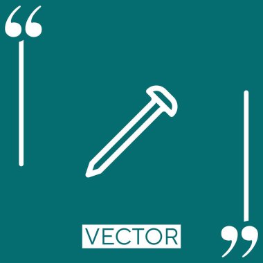 Tırnak vektörü simgesi doğrusal simgesi. Düzenlenebilir okşanmış satır