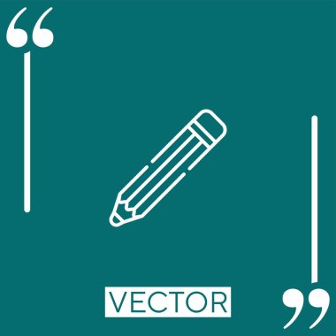 Kalem vektörü simgesi doğrusal simgesi. Düzenlenebilir okşanmış satır