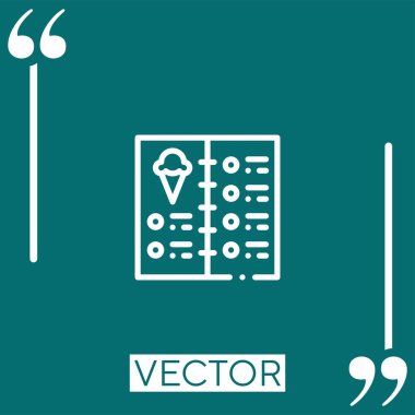 Menü vektör simgesi doğrusal simgesi. Düzenlenebilir okşanmış satır