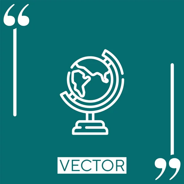 Geography Linear Icon Editable Stroke Line — Stock Vector