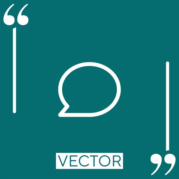 Chat Bubble Linear Icon Editable Stroke Line — Stock Vector