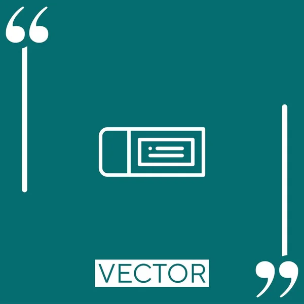 Borrador Icono Vectorial Icono Lineal Línea Acariciada Editable — Archivo Imágenes Vectoriales