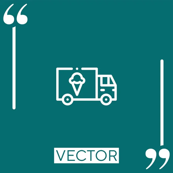 Gefrierschrank Vektor Symbol Lineares Symbol Bearbeitbare Strichlinie — Stockvektor