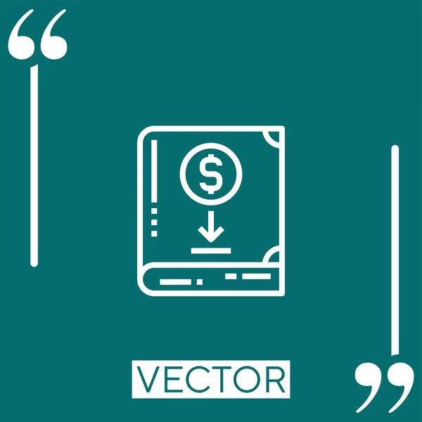 Guía Icono Vectorial Icono Lineal Línea Acariciada Editable — Vector de stock