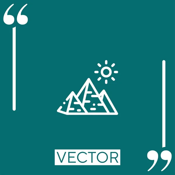 Пирамиды Векторная Иконка Линейная Иконка Редактируемая Линия — стоковый вектор